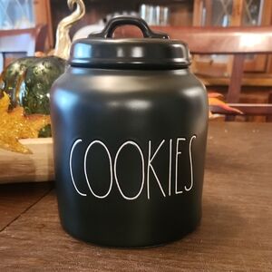 Rae Dunn Black Cookie Storage Jar